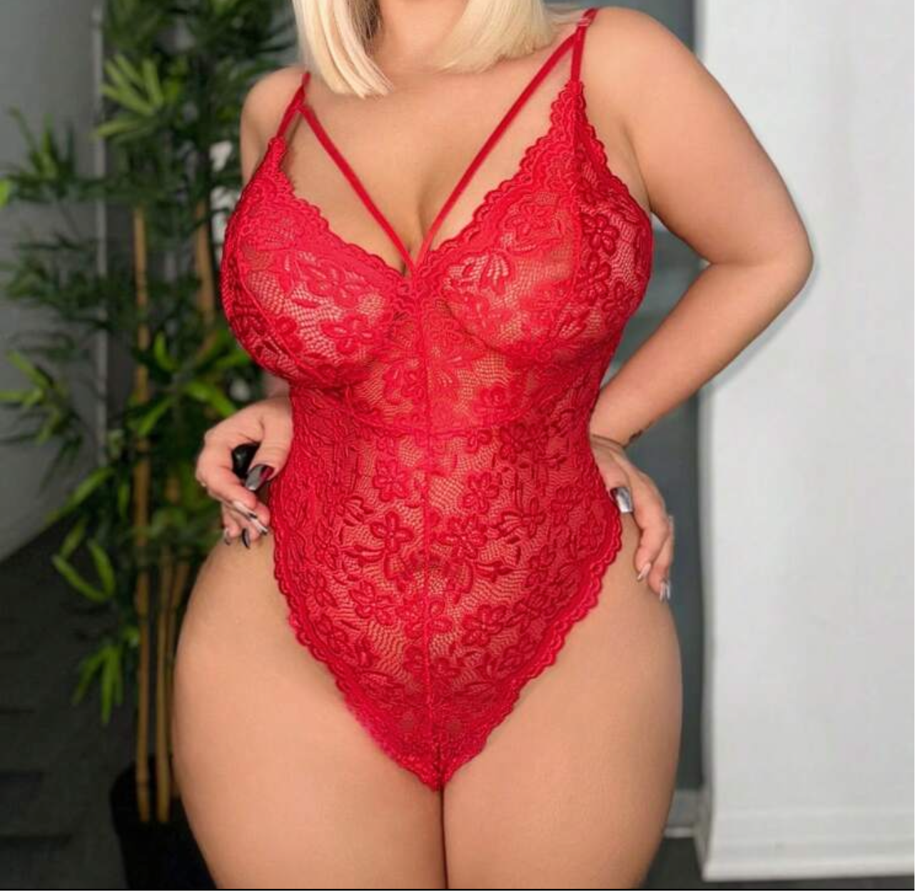 Curve Red Bodysuit