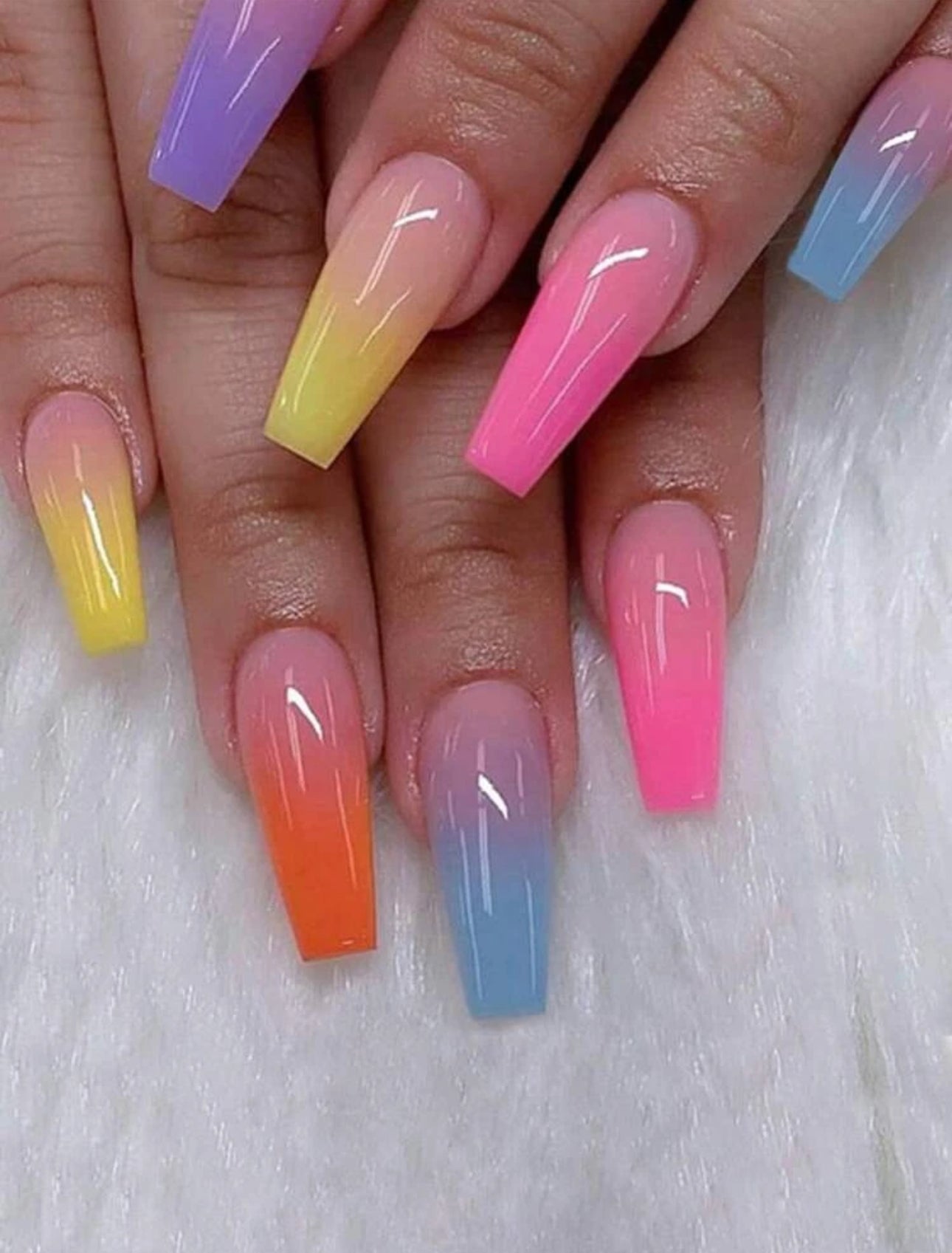 Multi Coloured Nails