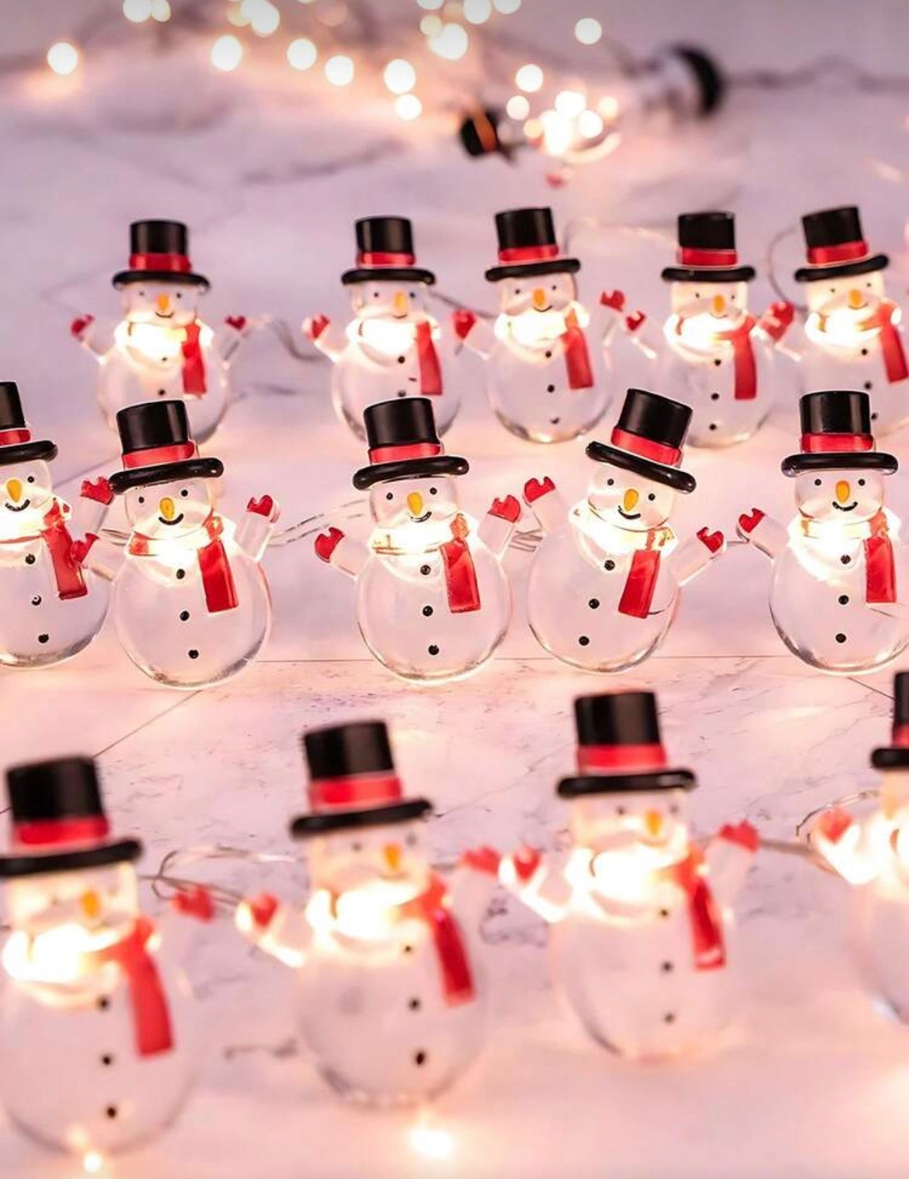 Snowman 1m String Lights