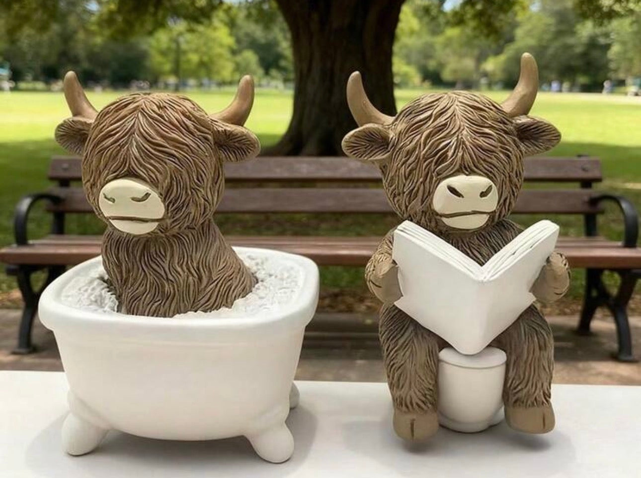 2 Piece Set Highland Cow Bathroom Set