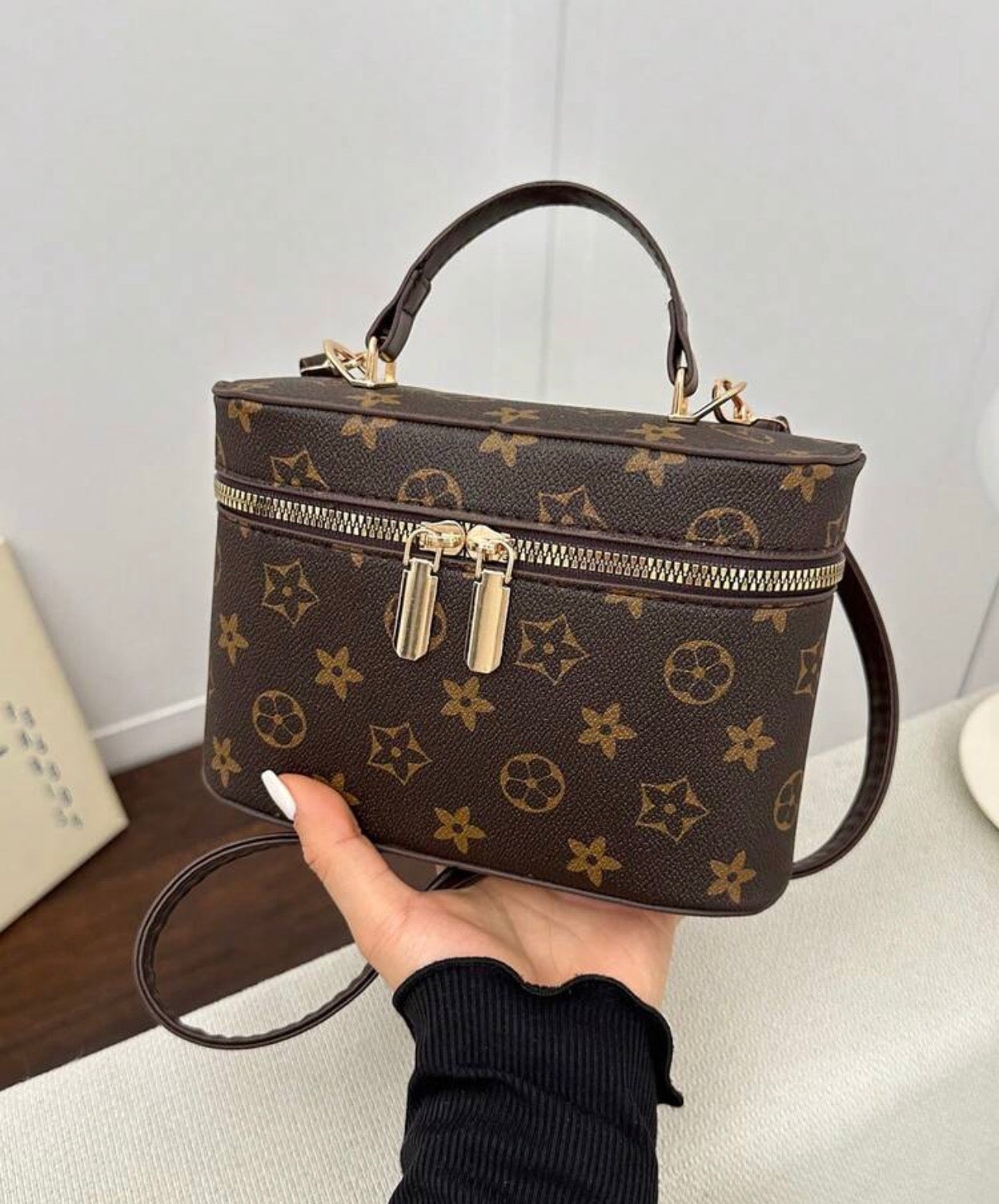 Retro Mini Monogram Box Handbag & Crossbody Bag