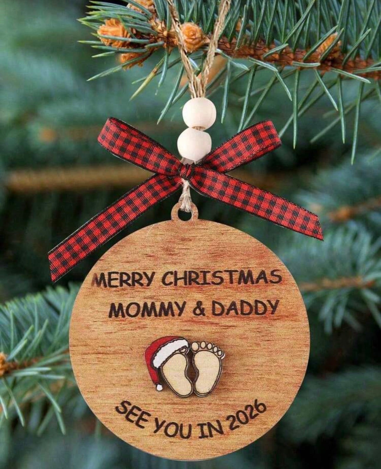 Merry Christmas Mommy and Daddy Bauble