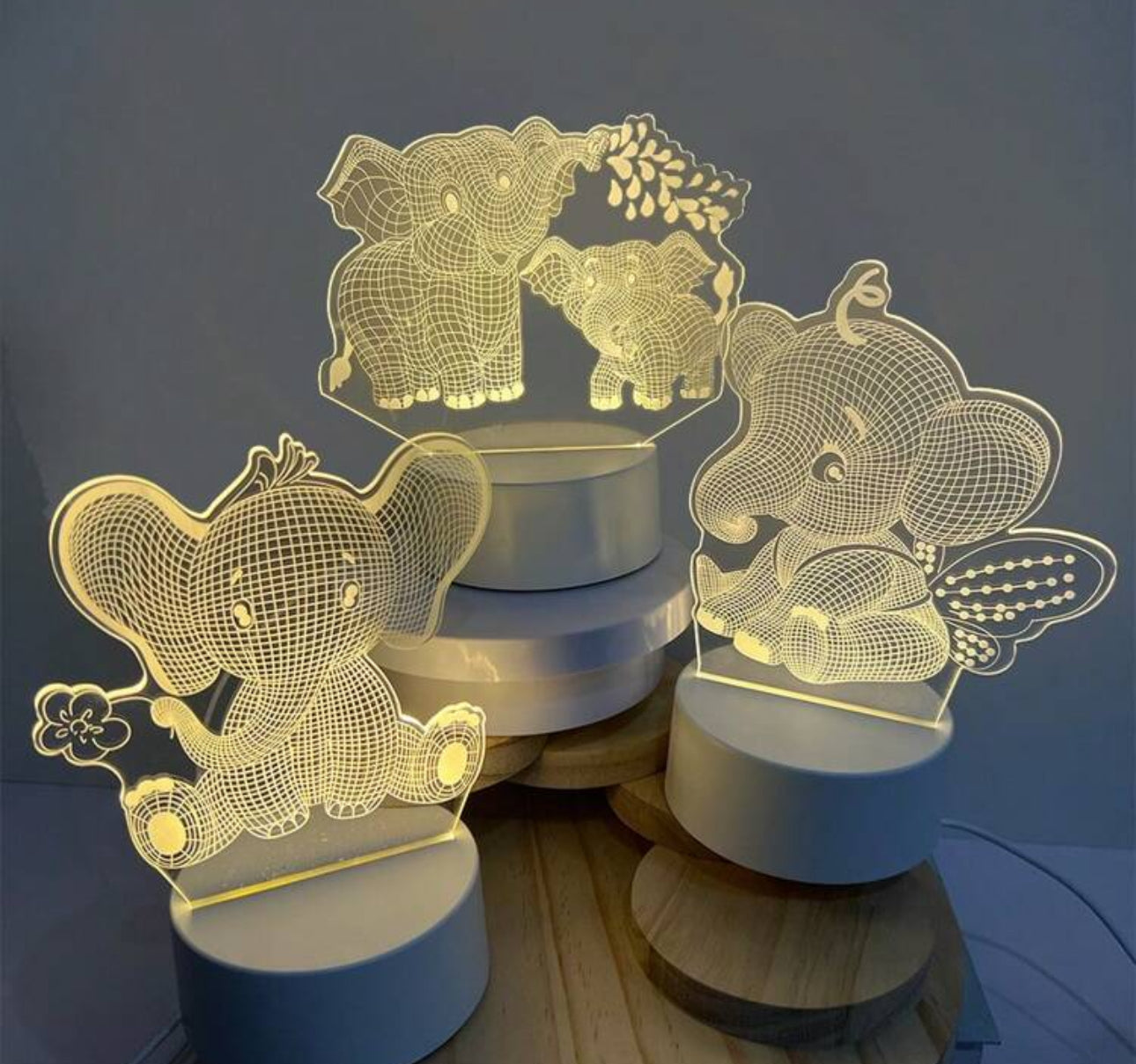 3D Elephant Shape LED Light