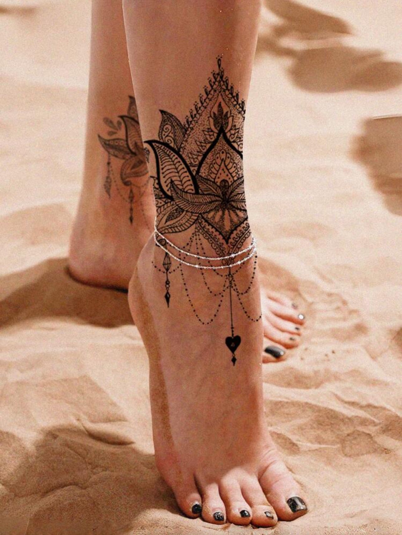2 Piece Henna Style Temporary Tattoo