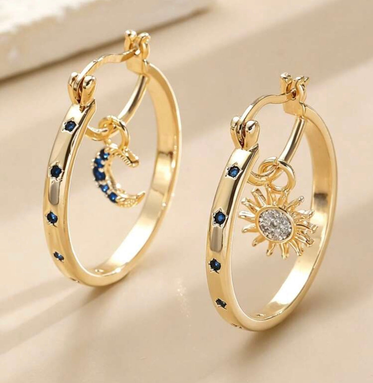 Celestial Gold Hoop Earrings