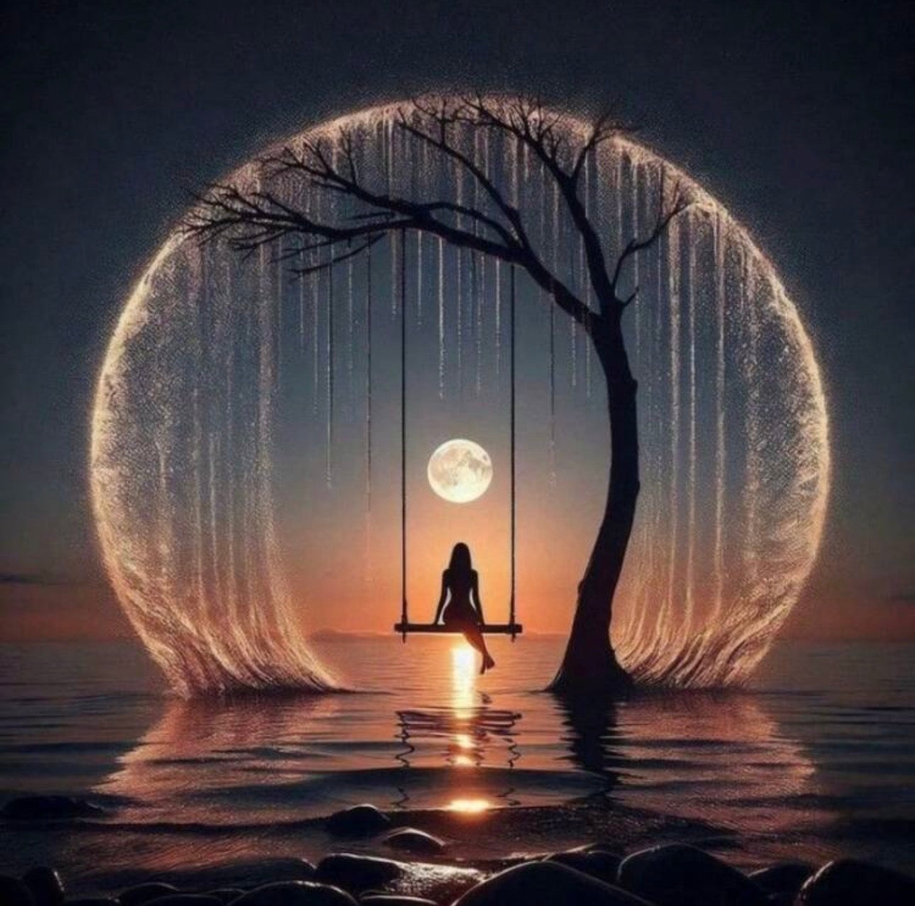 “Midnight Moon Tree" Diamond Art Embroidery Kit
