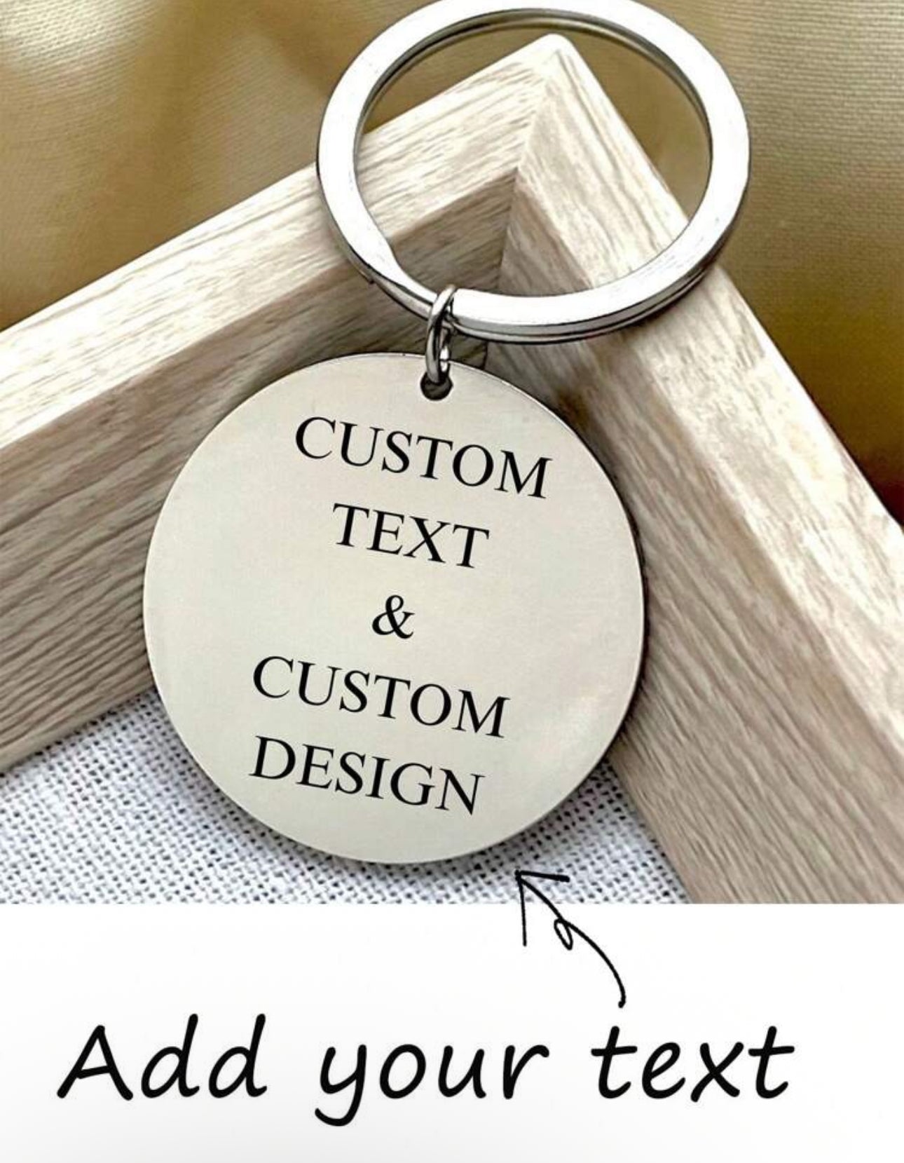Personalised Text Keyring