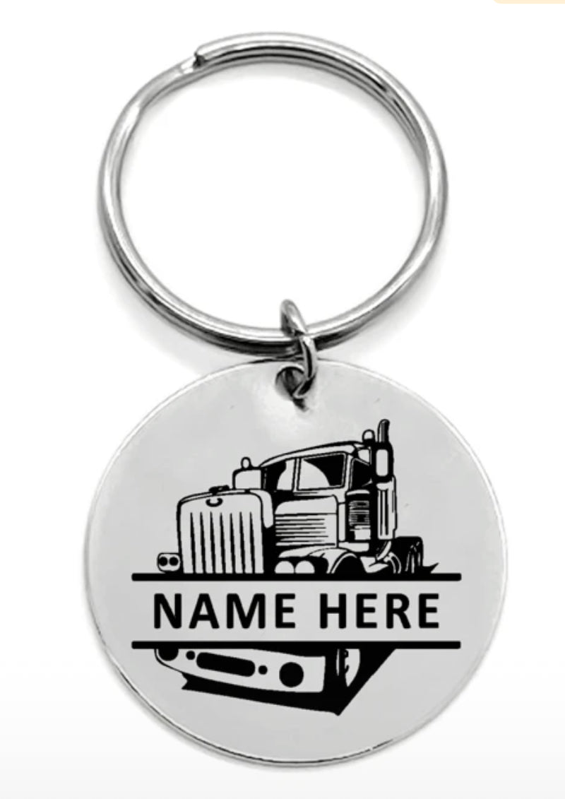 Personalised Lorry Keyring
