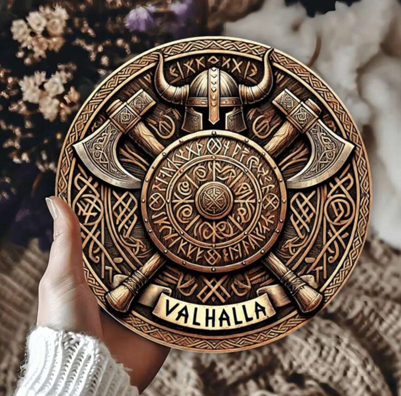 Valhalla Shield Metal Wall Decor