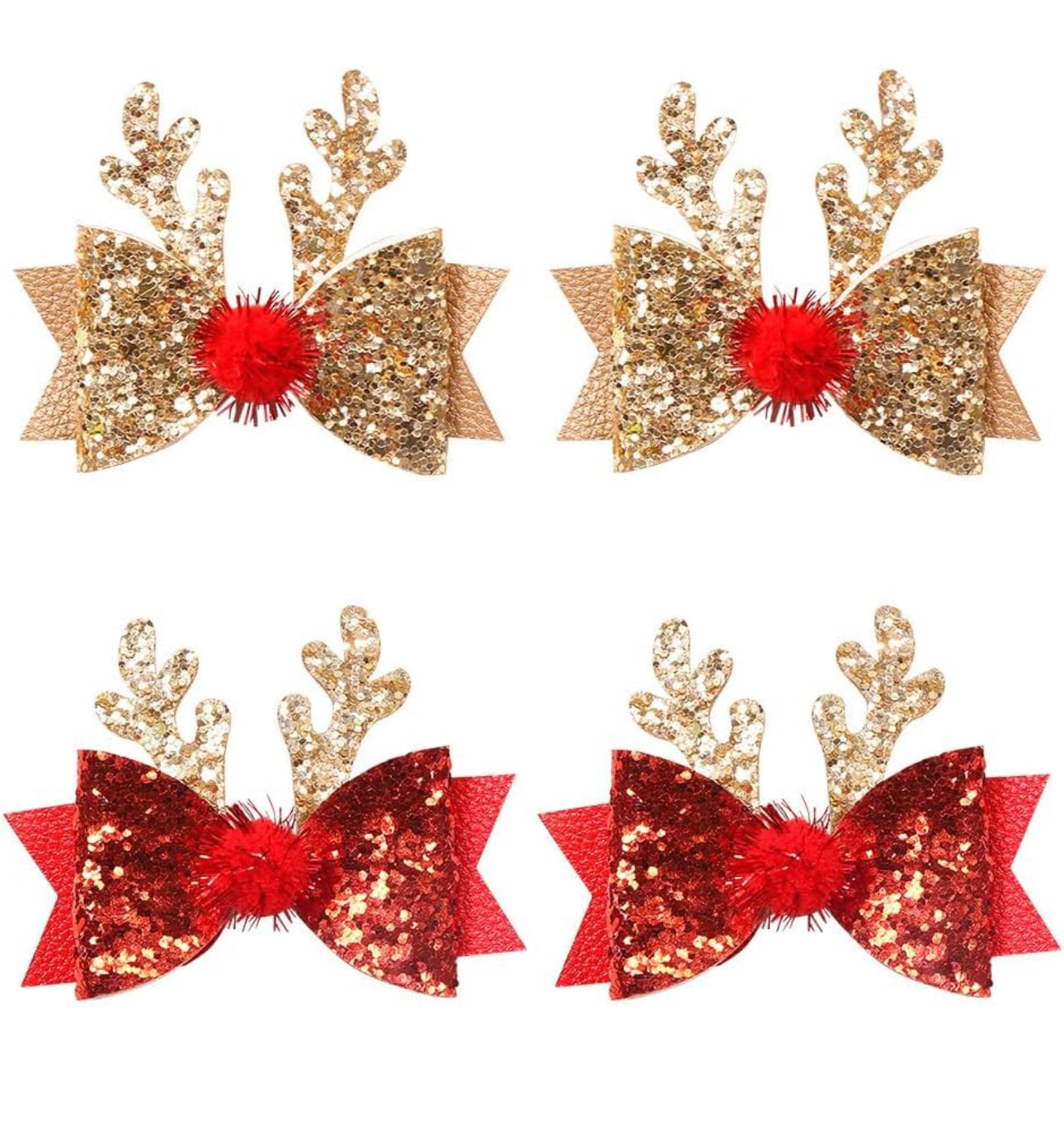 Pack of 4 Clip On Bows