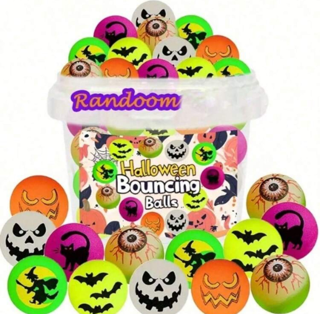 10 Piece Glow In The Dark Bouncy Balls