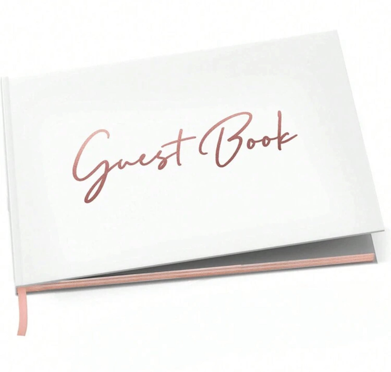 Rose Gold And White Guestbook