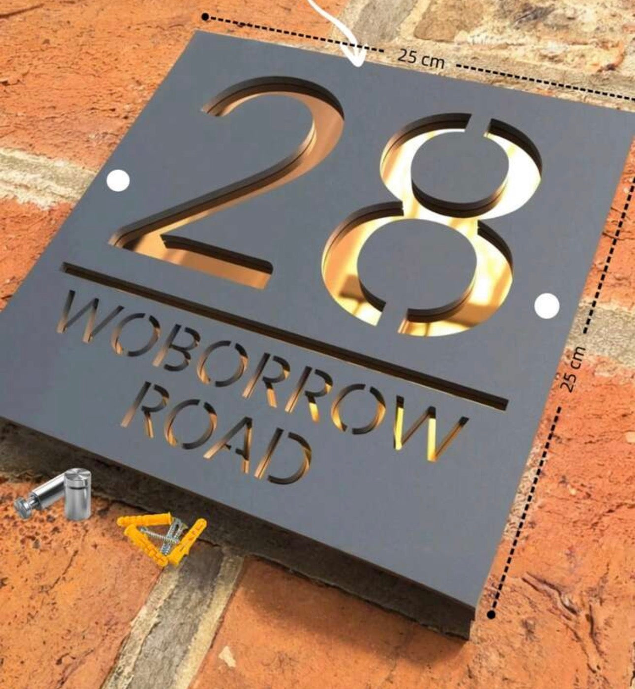Signature Series Laser-Cut Floating House Sign