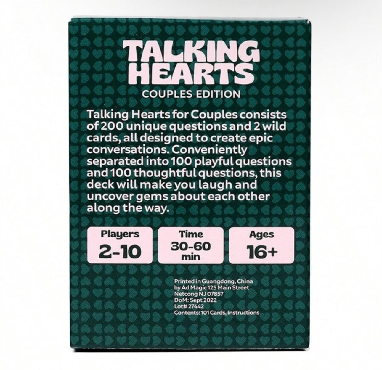 Talking Hearts Couple Card Game