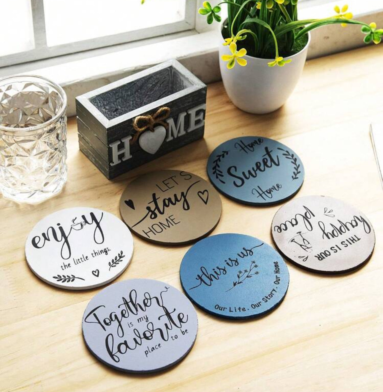 Set Of Coasters With Holder