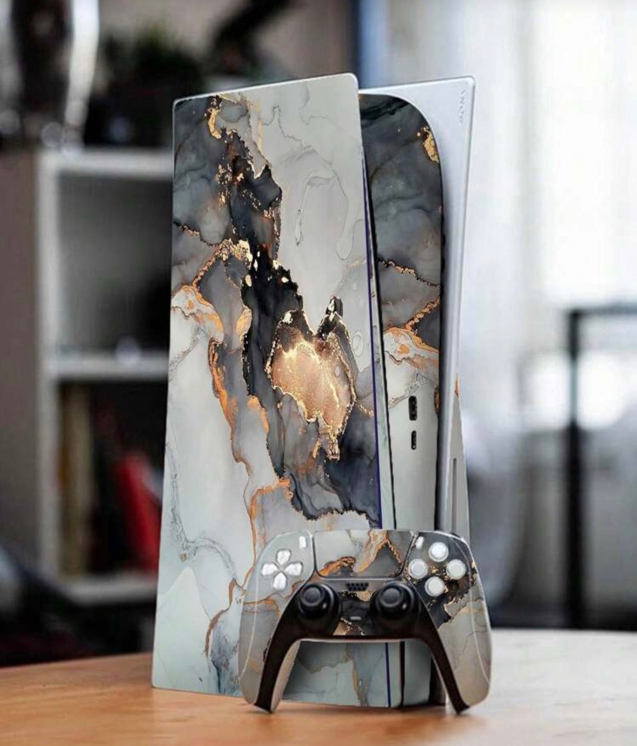 Marble Effect PlayStation 5 Skin Decal