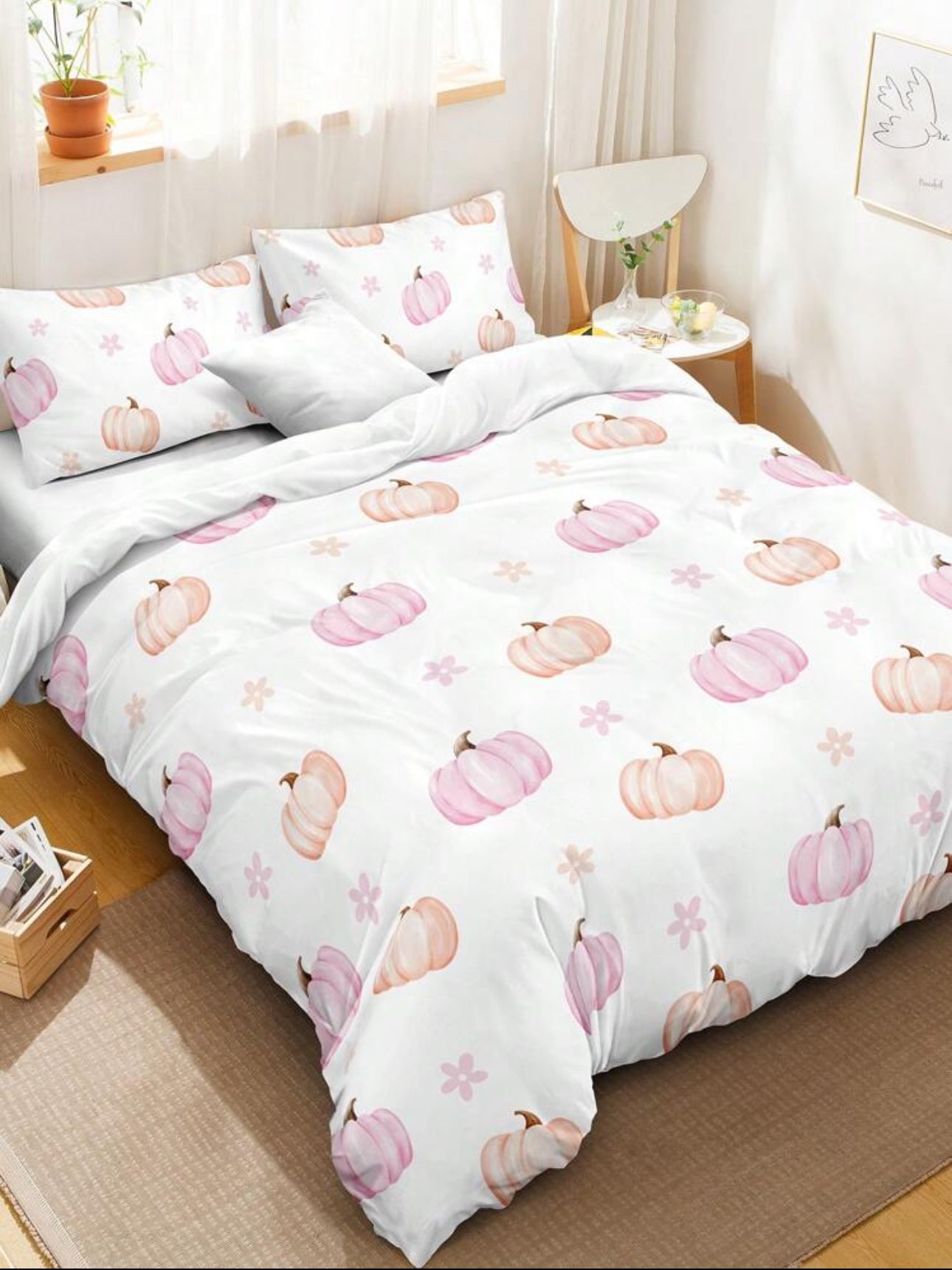Double Pumpkin Bedding Set