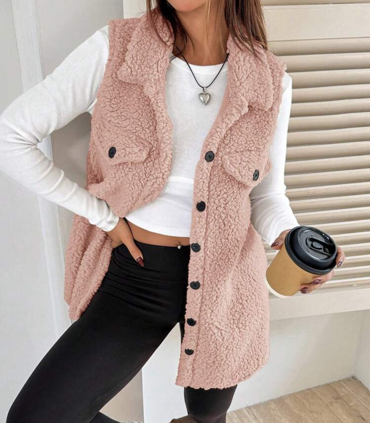Pink Teddy Waist Coat