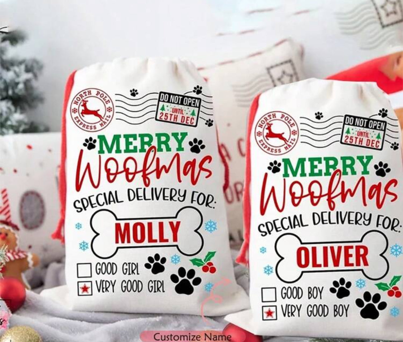 Merry Woofmas Christmas Sack