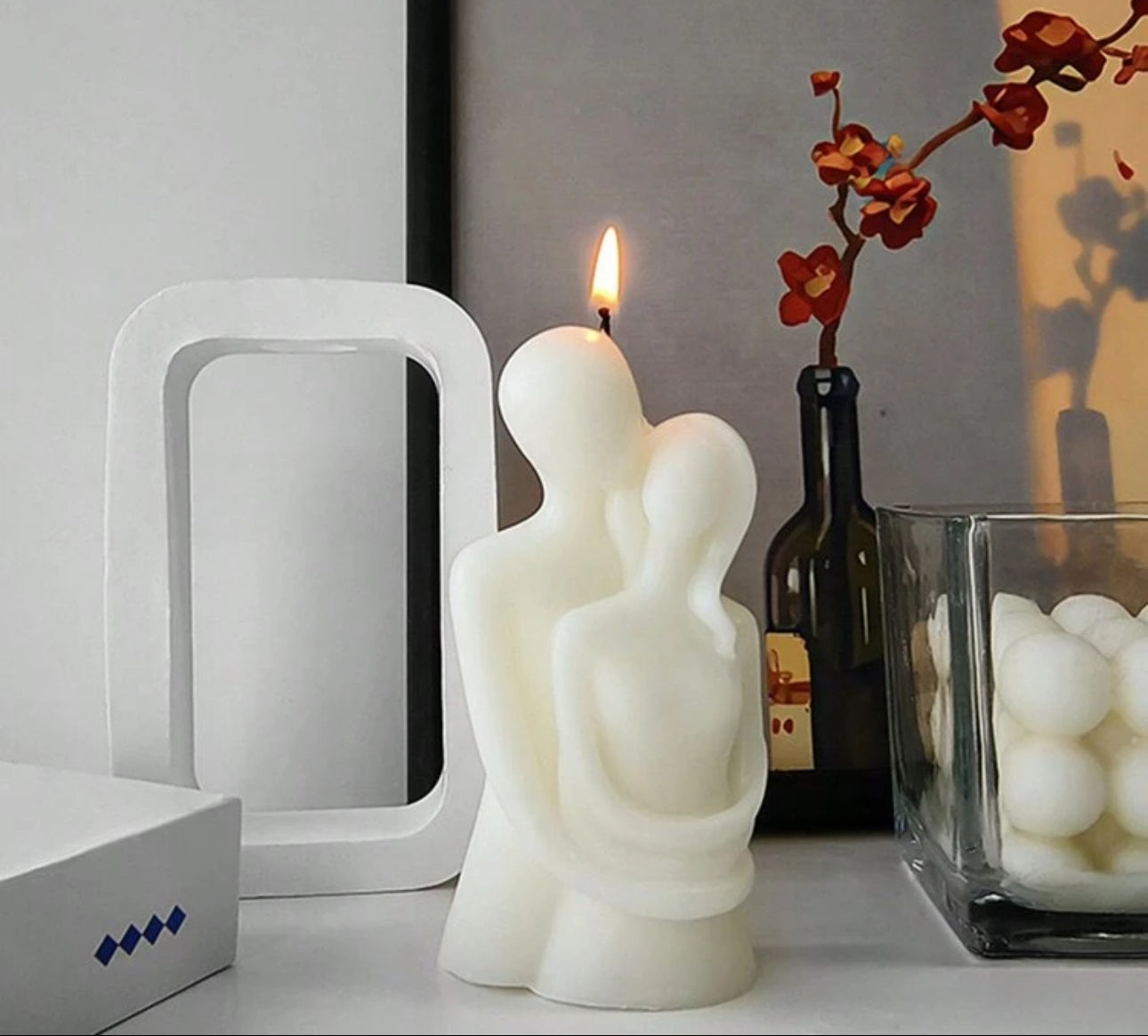 Couple Cuddling Candle