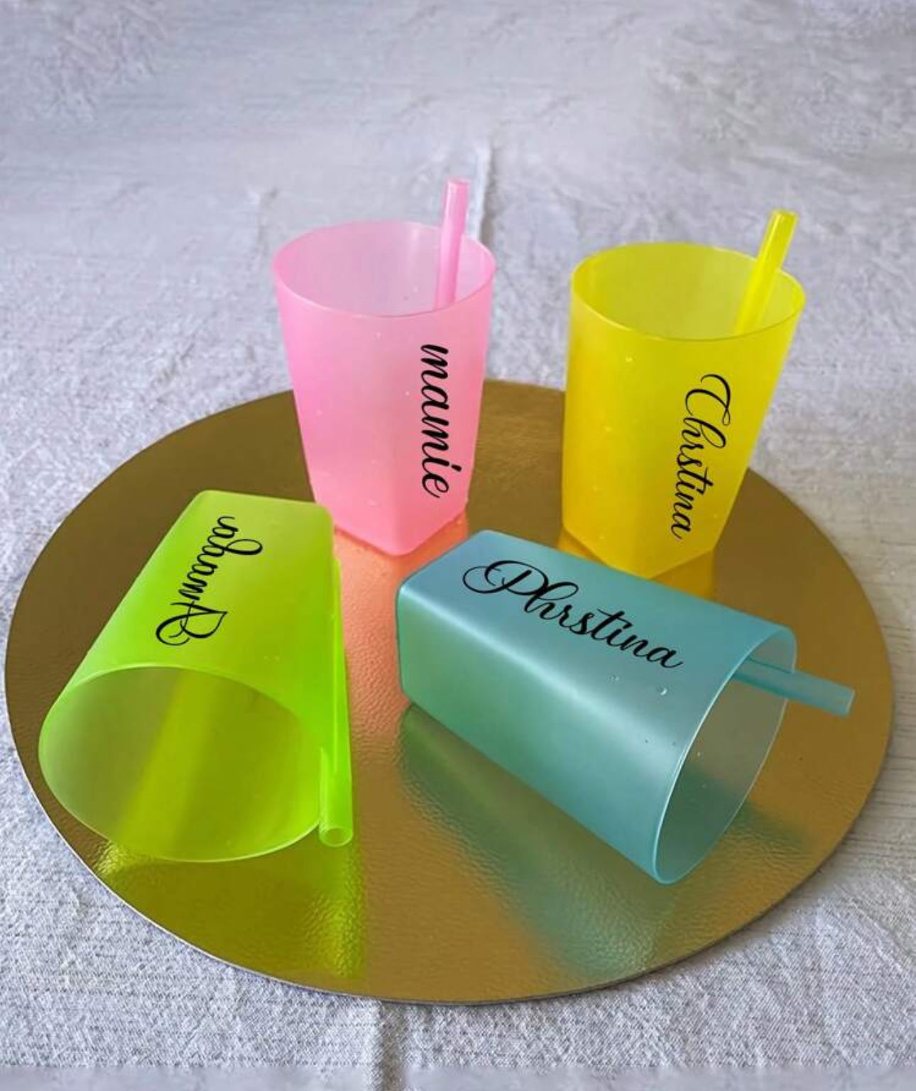 Personalised Cup and Straw