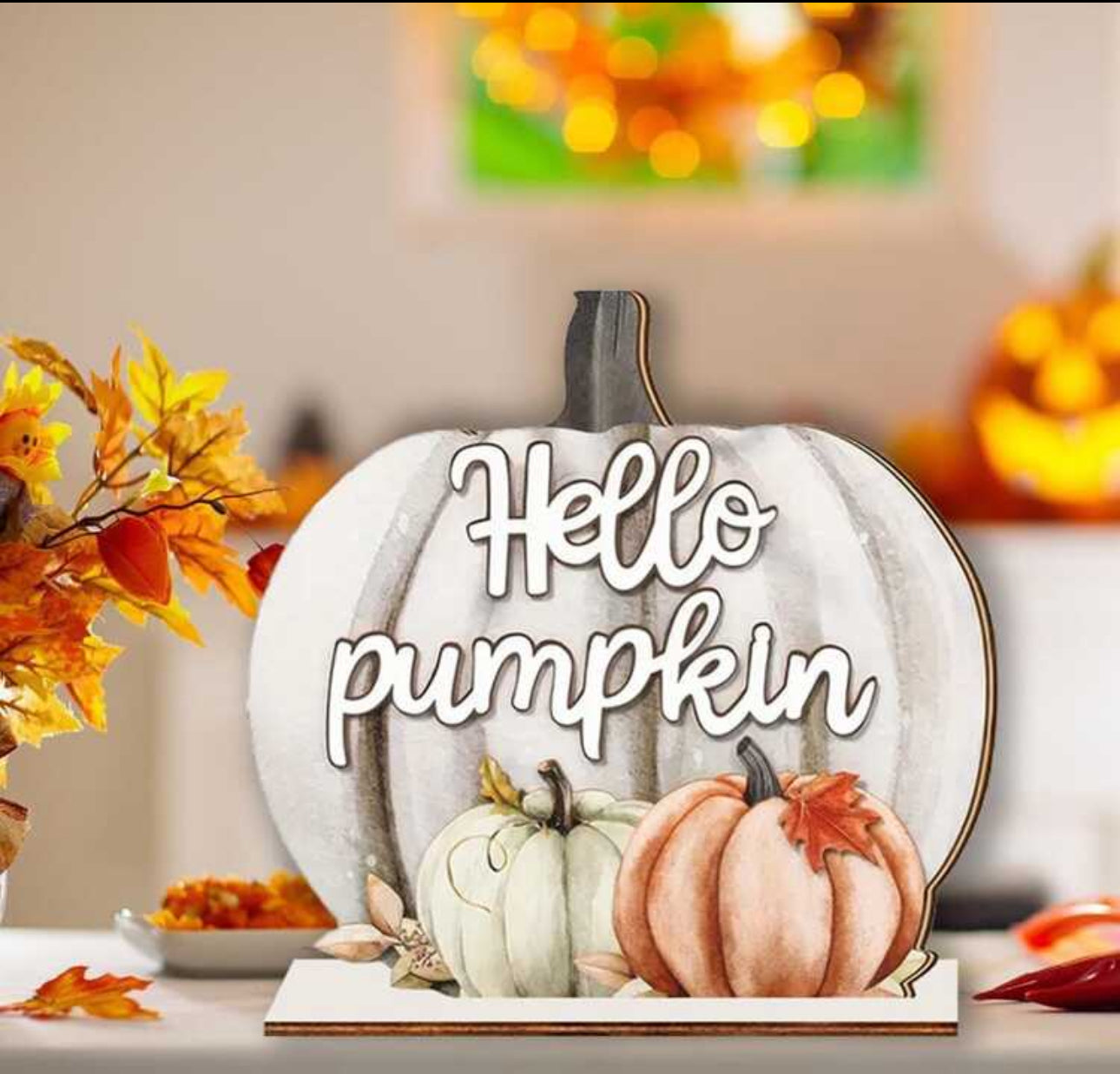 Hello Pumpkin Table Top Sign