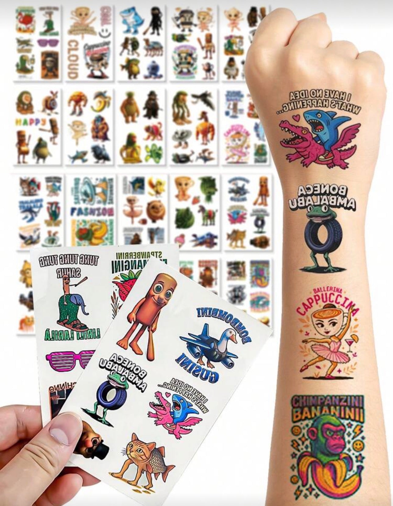 Kids Brain Rot Tattoos