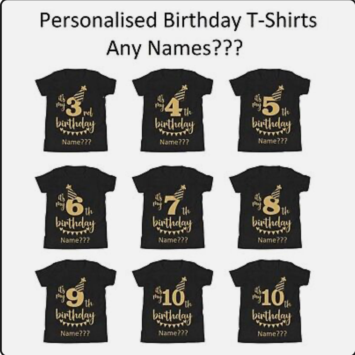 It’s My Birthday Personalised Tshirt