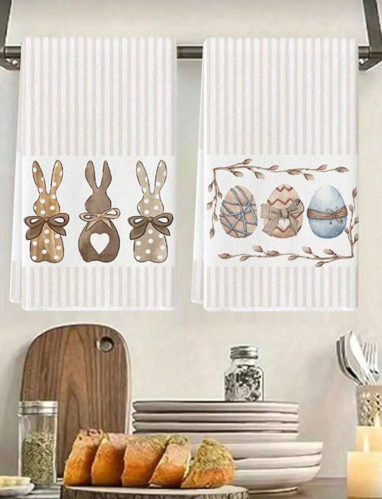 Neutral Easter Kitchen Towels