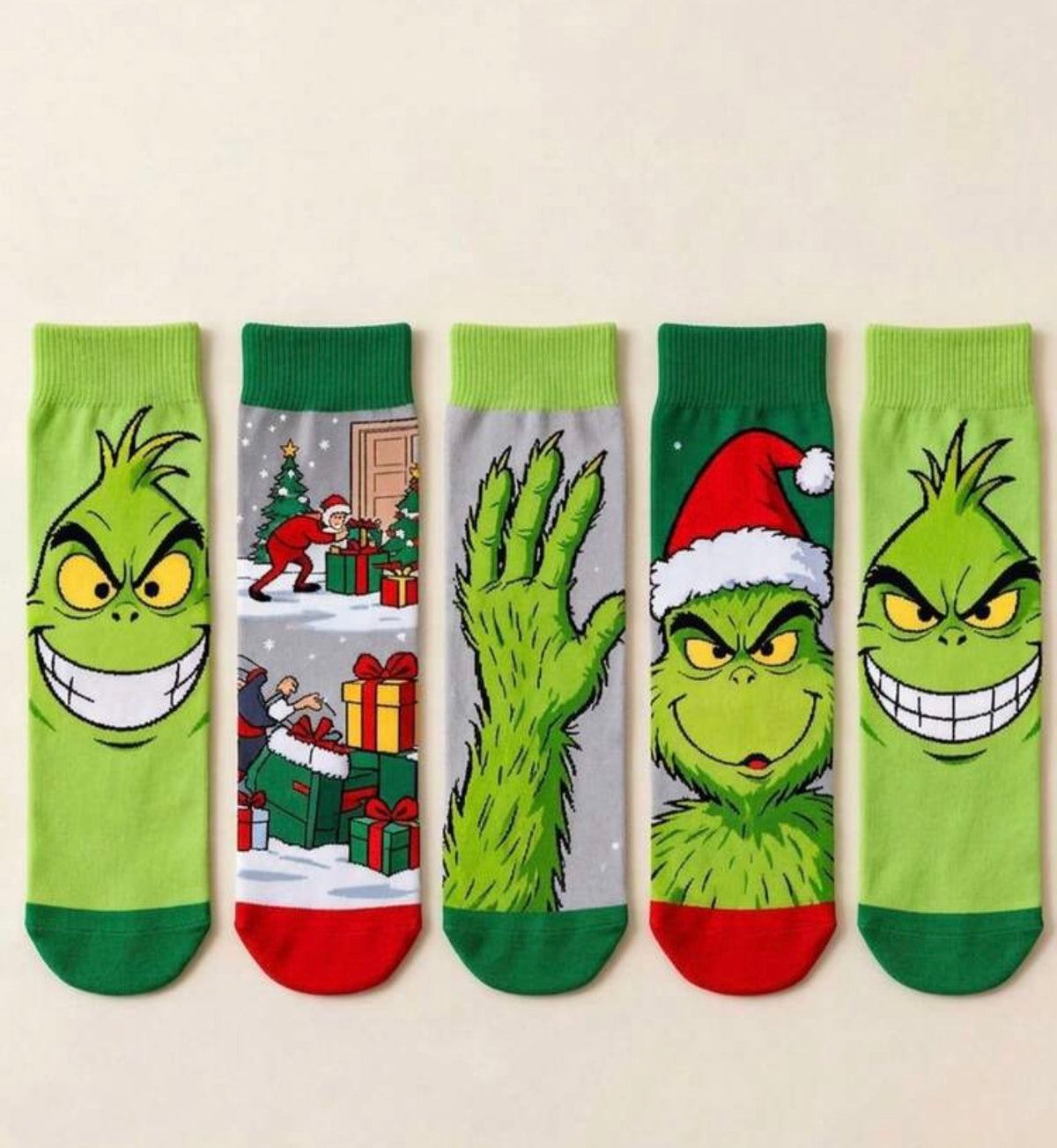 Holiday Grinch-Inspired Crew Socks Collection