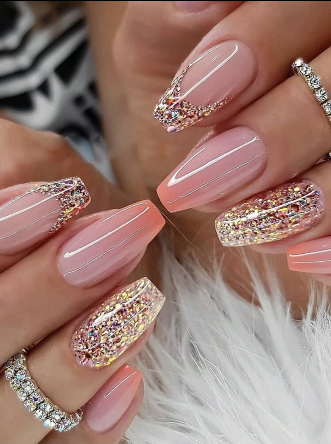 Sparkle Pink Nails