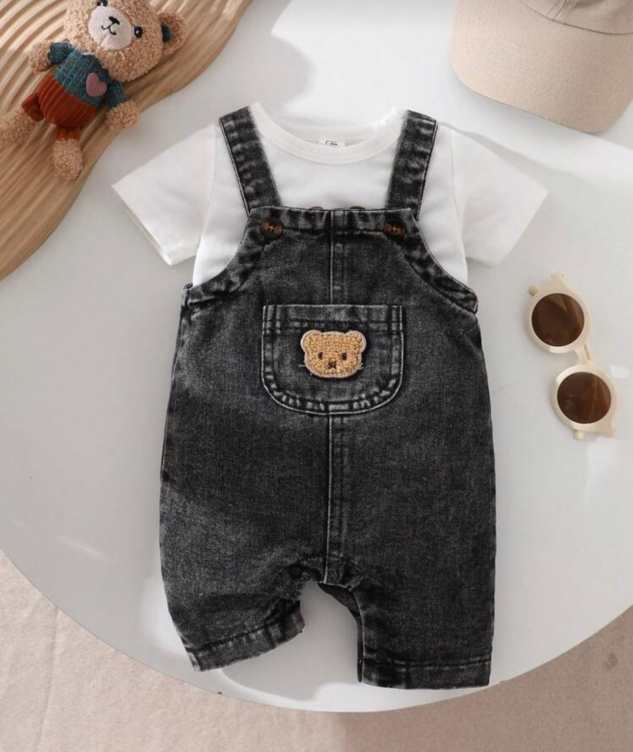 Little Explorer Denim Overall & Tee Set