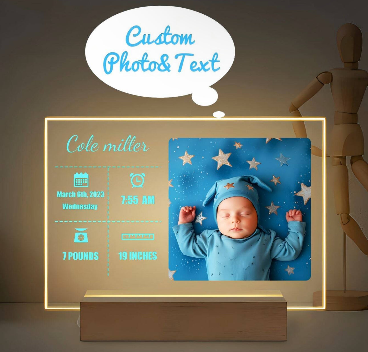 LED Nightlight Birth Stats