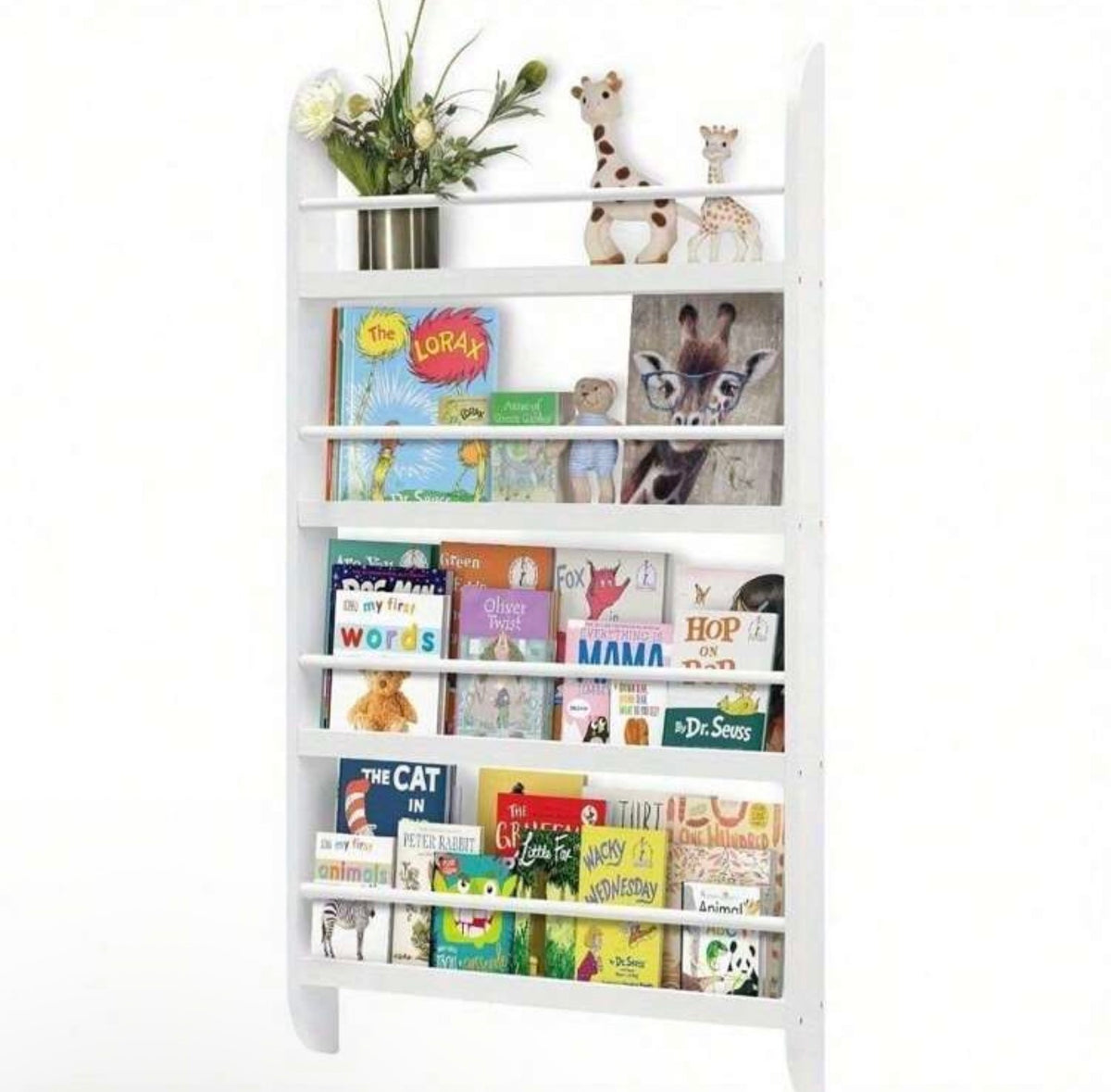 Wall-Mounted Kids Floating Bookcase & Storage Shelf