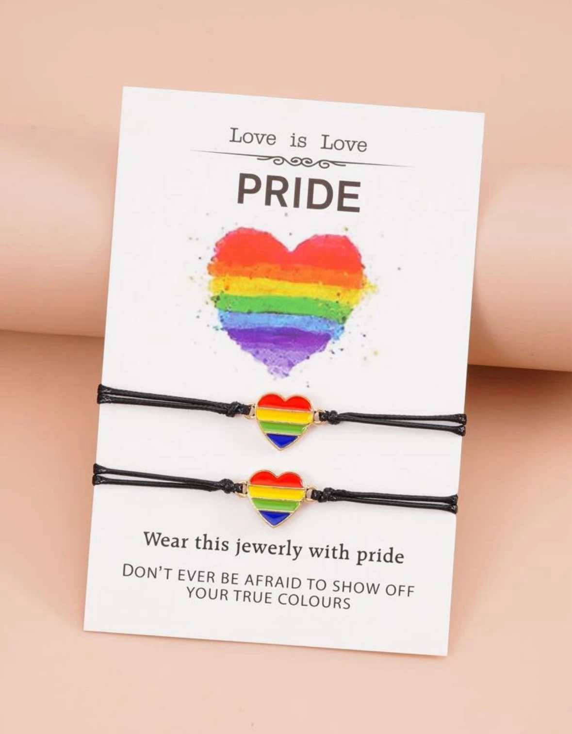 Pride Heart Adjustable Bracelet