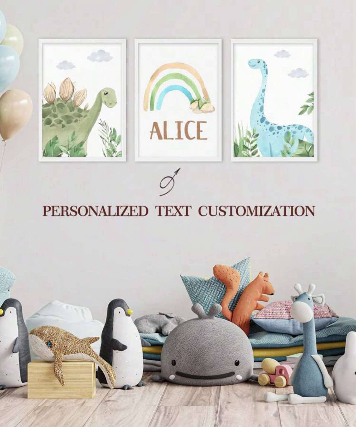 Personalised Dinosaur Canvas Prints