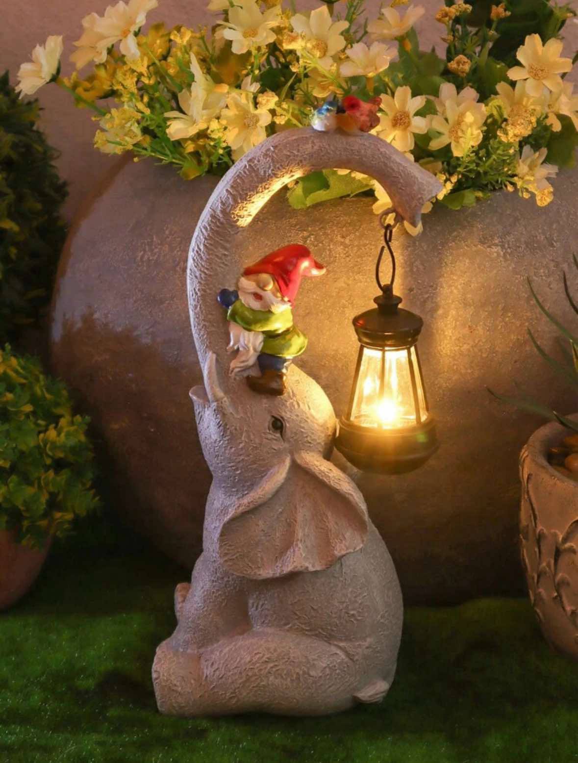 Elephant Solar Powered Garden Light