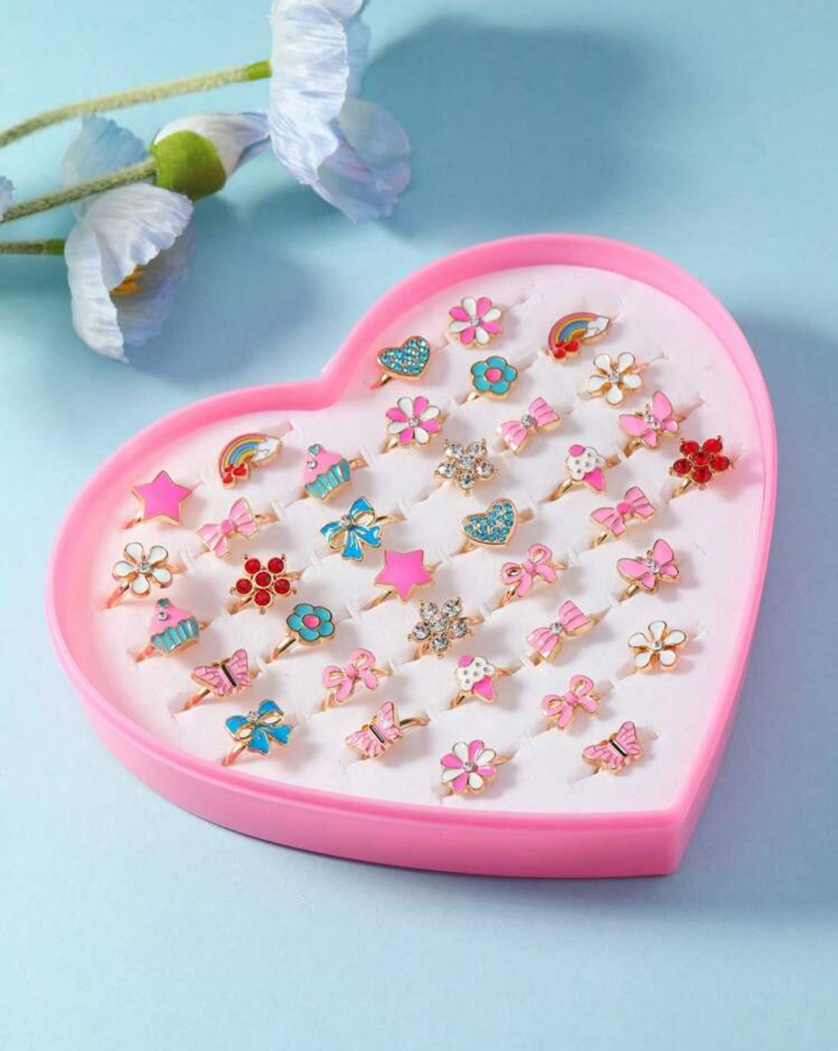 36 Piece Bow Style Rings