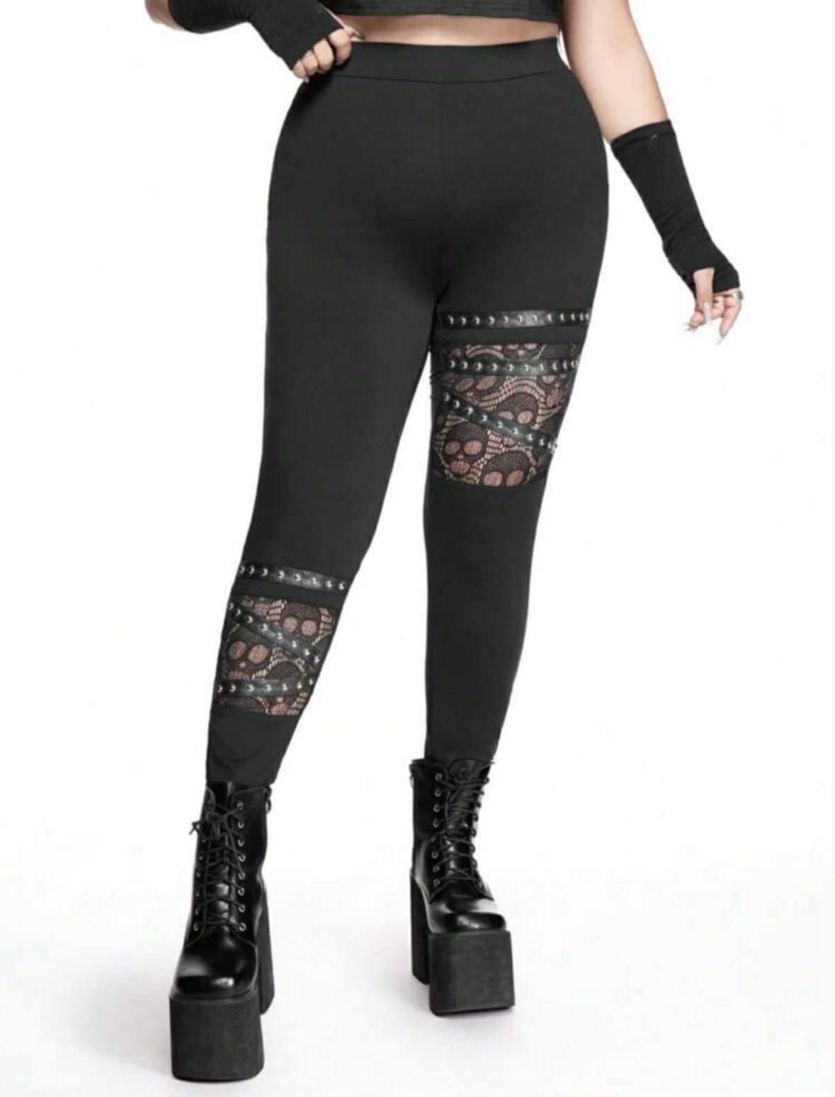 Skull Mesh Leggings