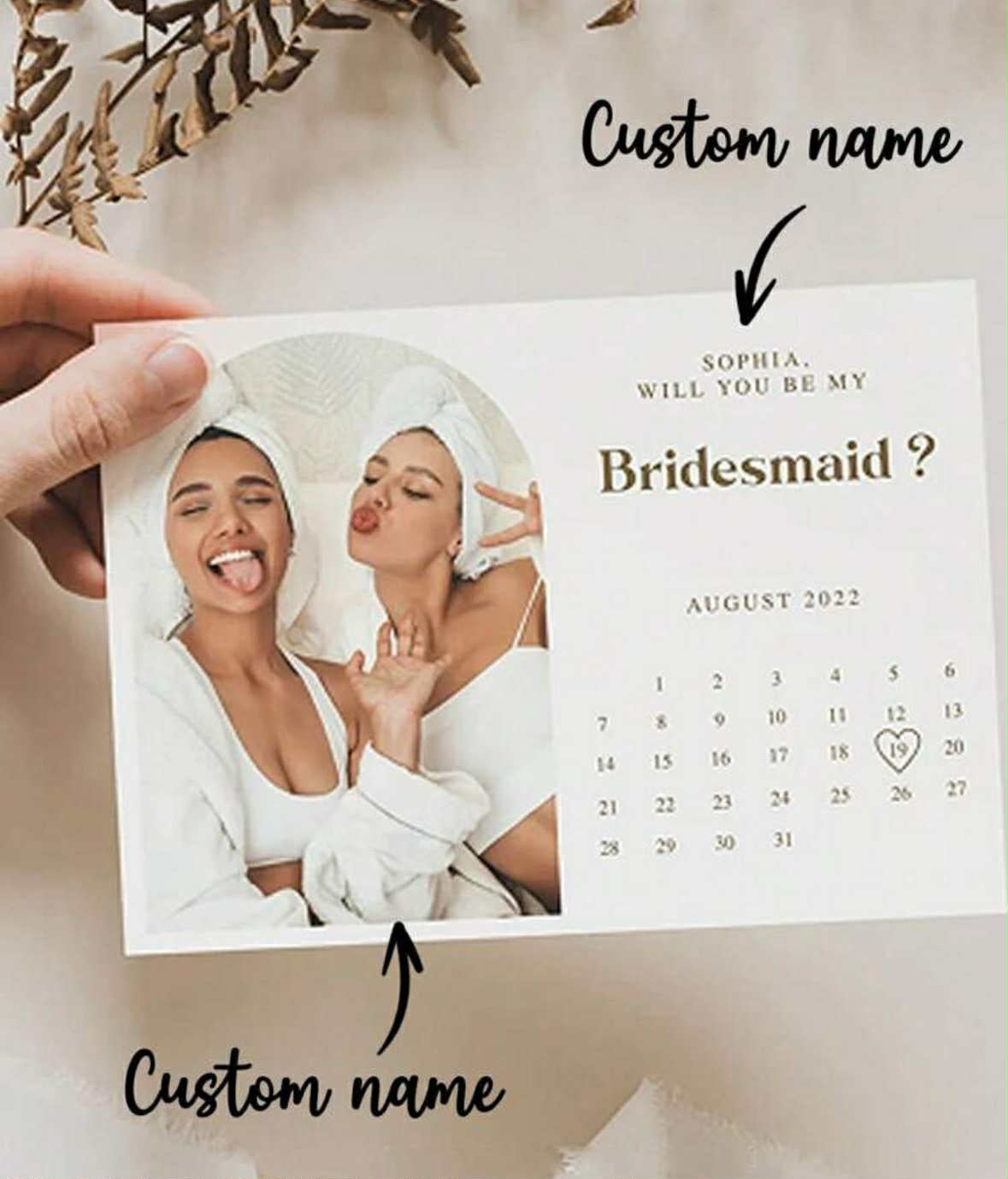 Personalised Bridesmaid Proposal Card