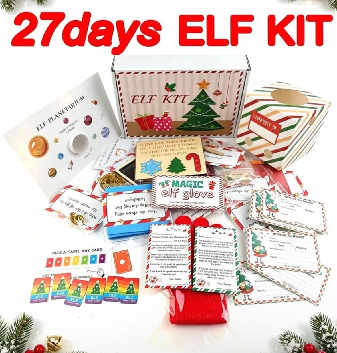 27-Day Christmas Elf Activities & Props Kit
