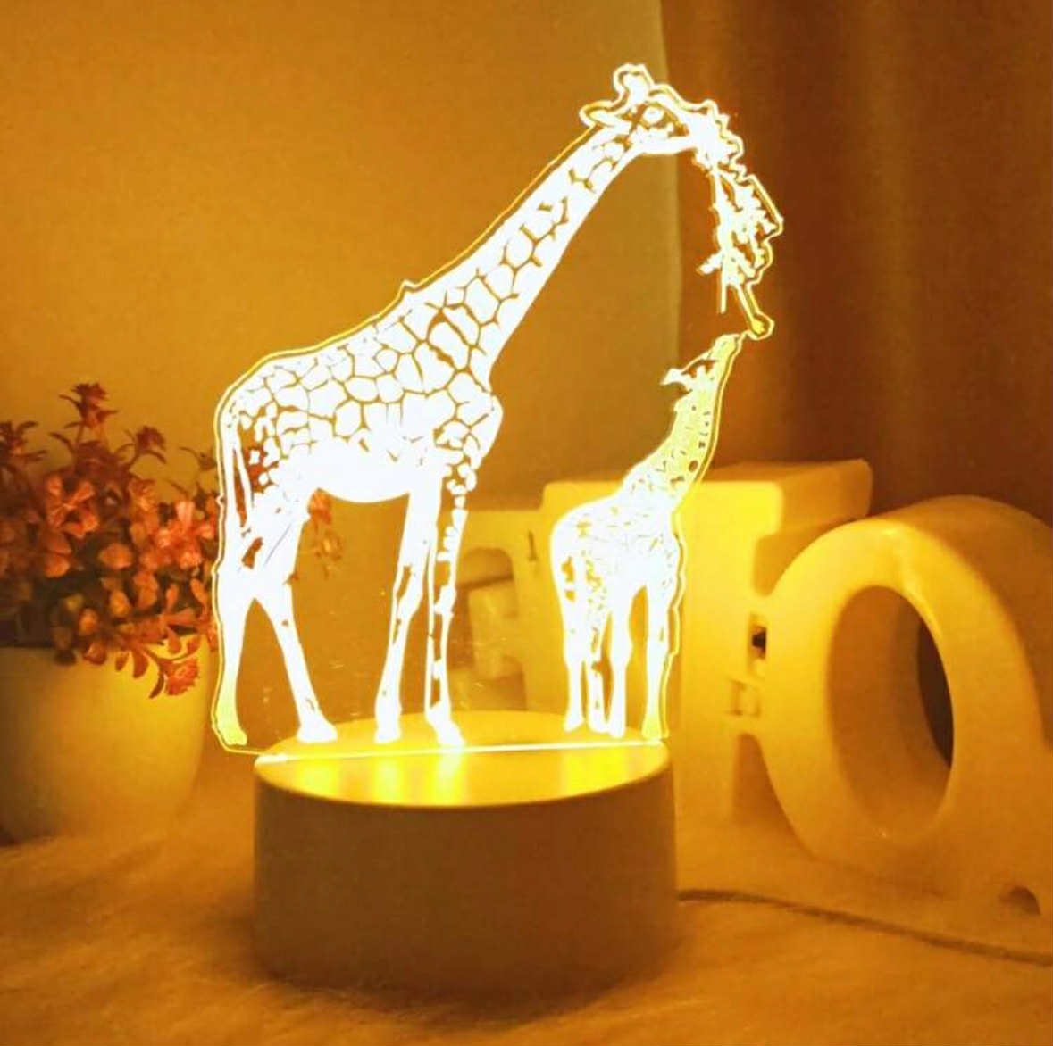 3D Giraffe USB Light