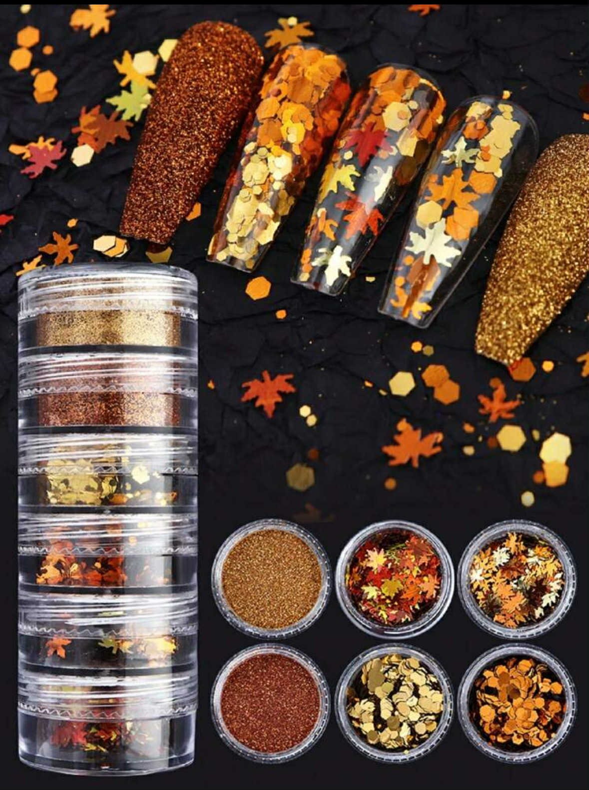 Nail Art Glitter and Sequins