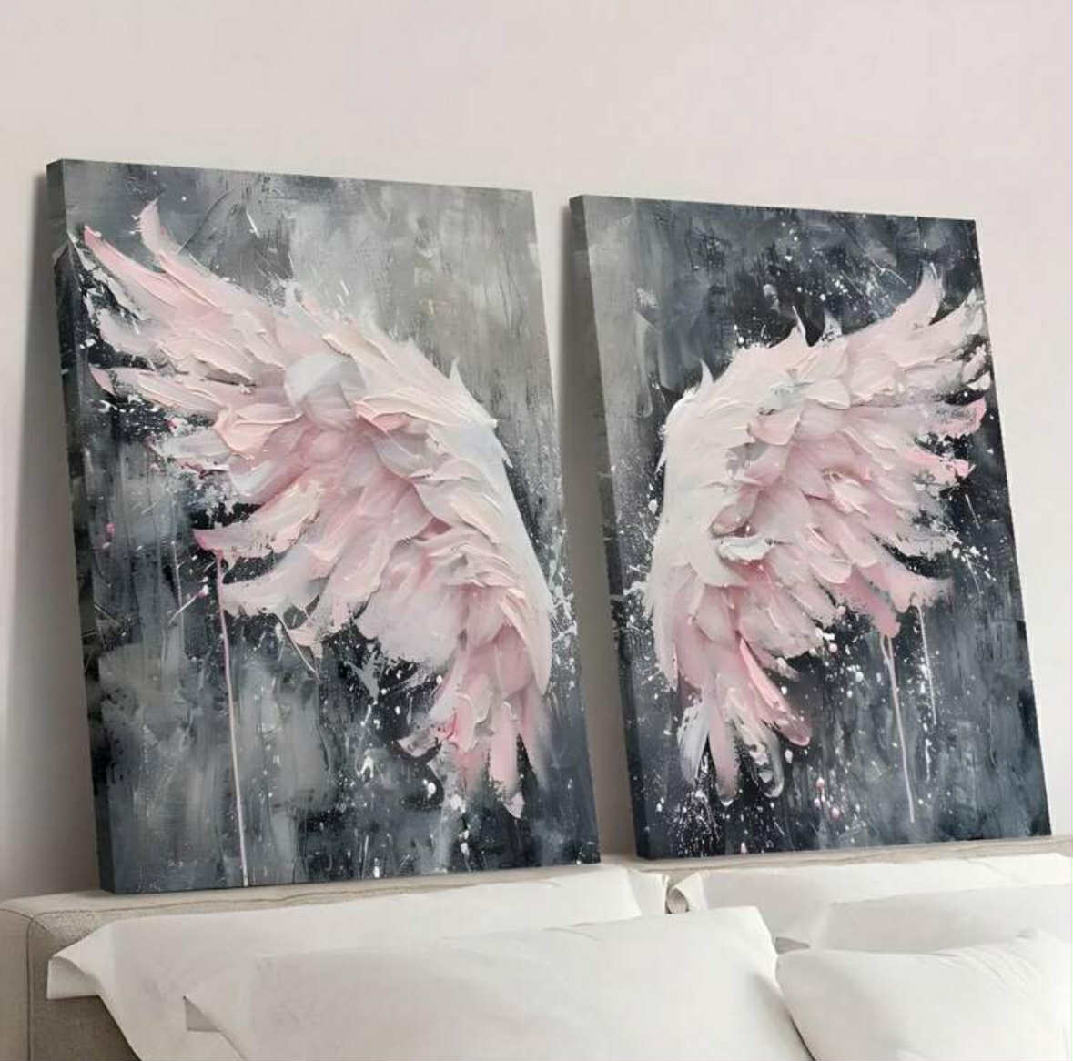 2 Piece Angel Wings Canvas