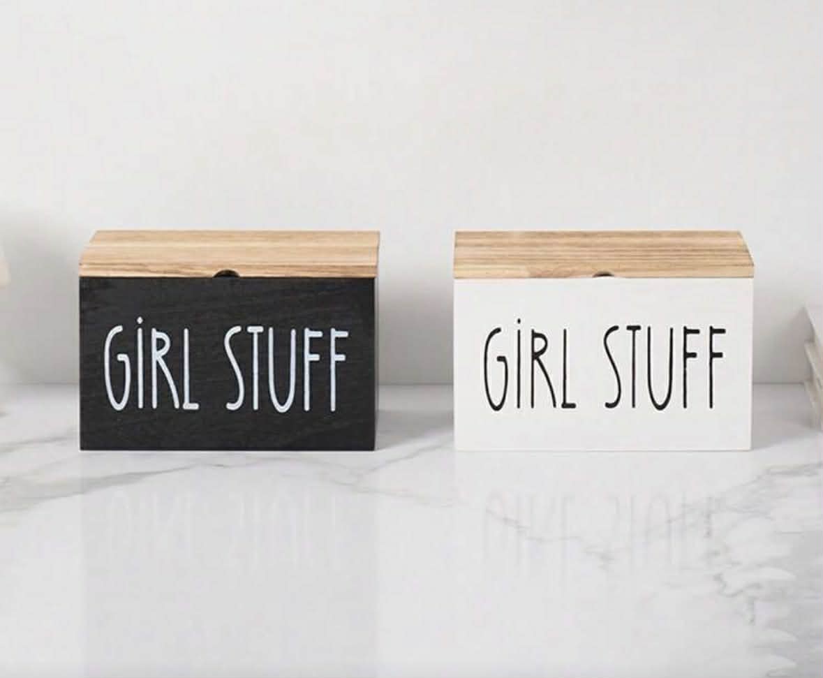 Girls Stuff Wooden Storage Box
