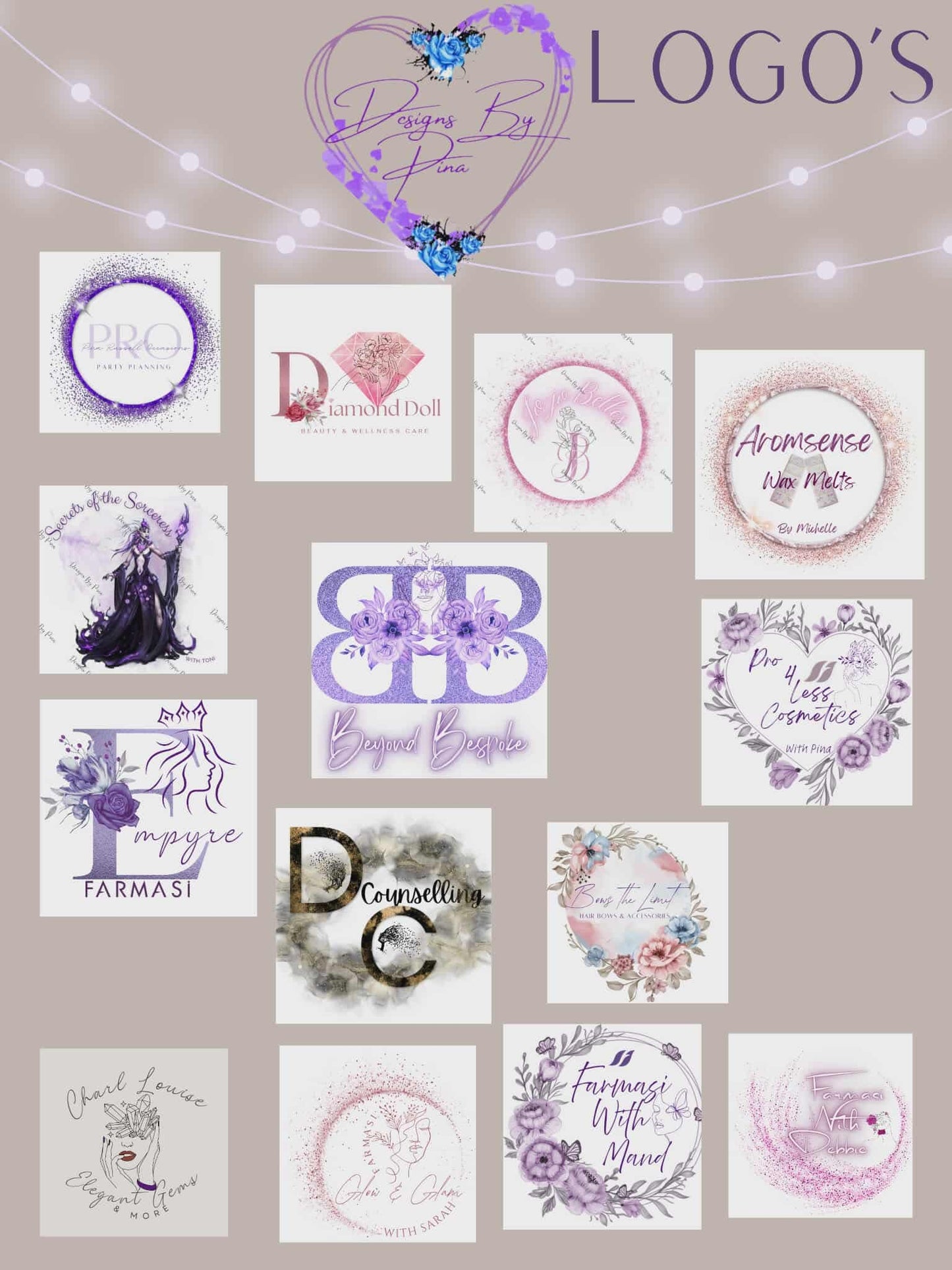 Designs By Pina Logos