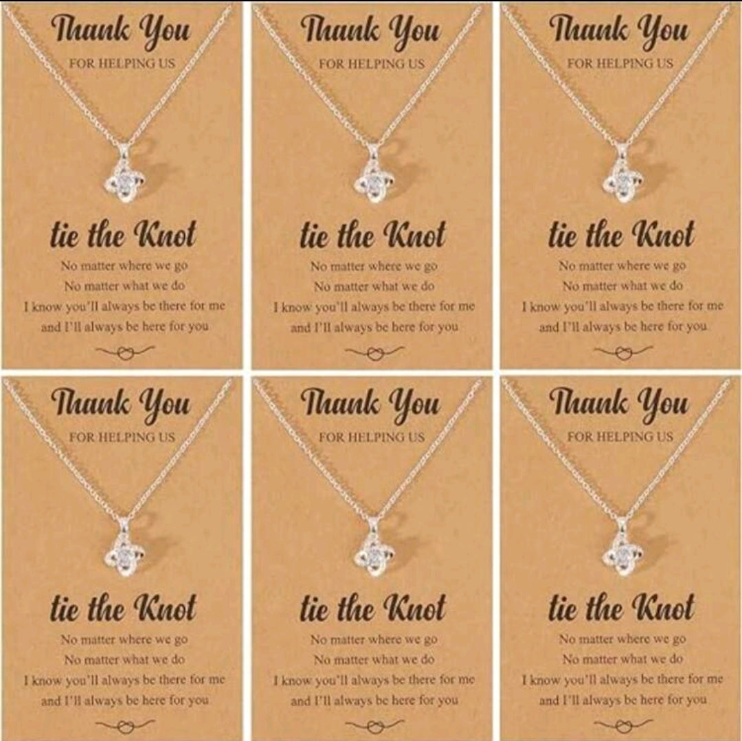 Thank You Bridesmaid Necklace
