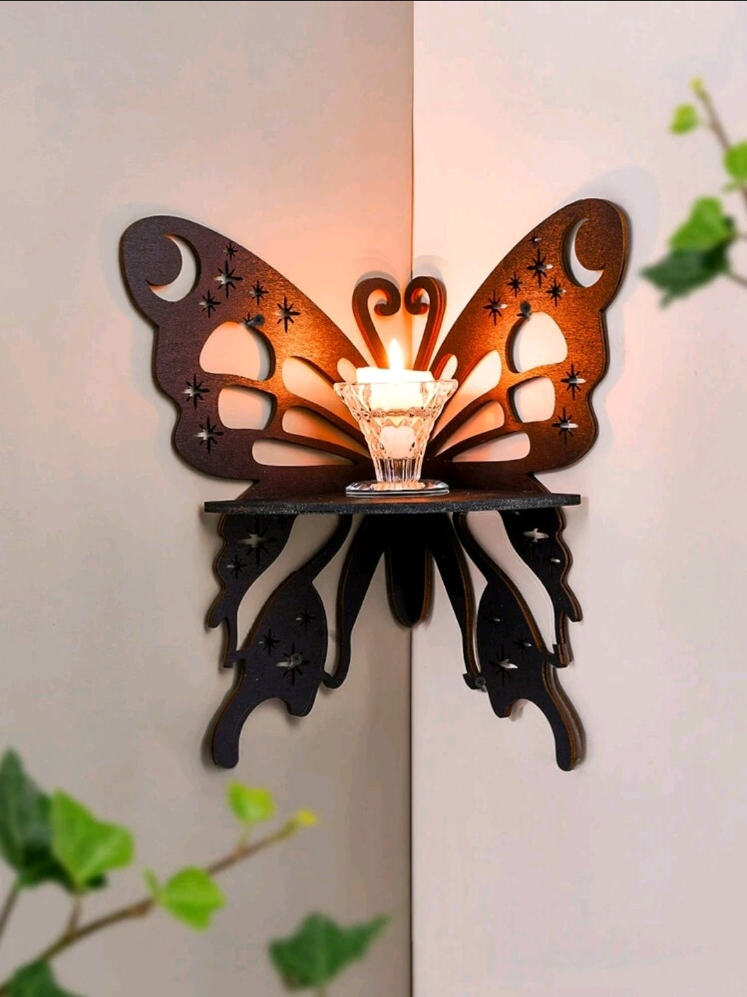 Lotus or Butterfly Corner Shelf