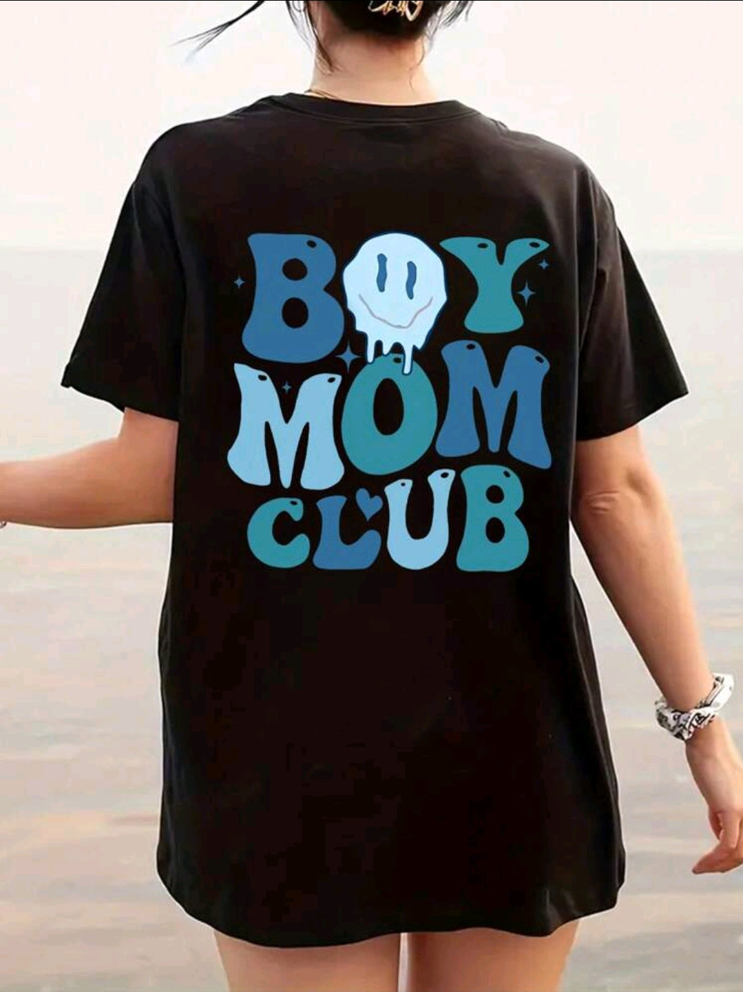 Curve Boy Mom Club Oversized T-shirt