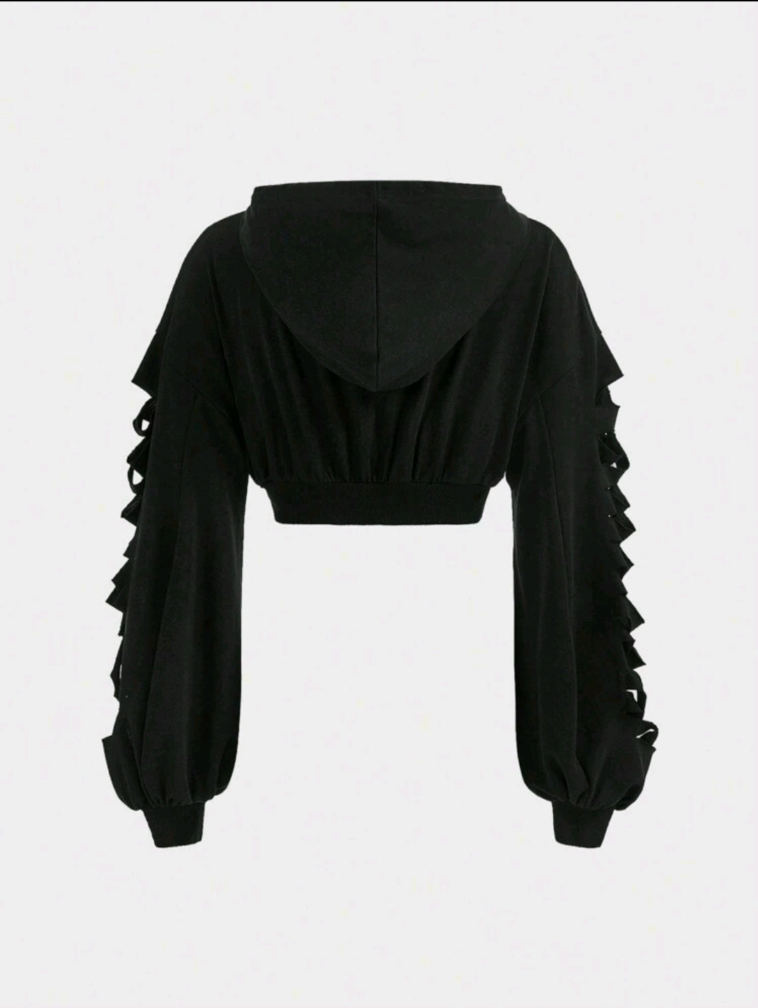 Skeleton Cropped Hoody
